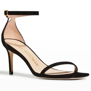 Stuart Weitzman Nudistcurve Ankle-Strap Sandals Size 10